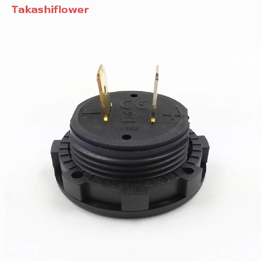 Vôn Kế Kỹ Thuật Số DC 5V-48V Hình Tròn Chống Thấm Nước Chuyên Dụng Cho Xe Hơi / Xe Máy