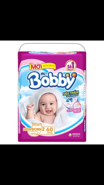 Miếng lót sơ sinh bobby NB1/108M