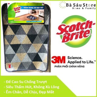 Thảm lót sàn trang trí họa tiết Scotch-Brite 3M