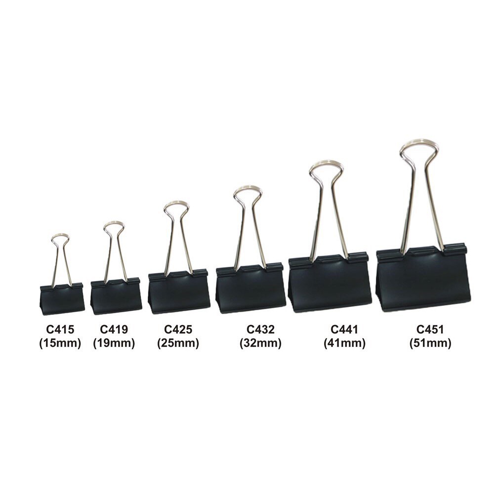 Kẹp sắt,Kẹp giấy đen,Kẹp tài liệu, Kẹp Bướm 15mm ,19mm , 25mm , 32mm , 41mm , 51mm