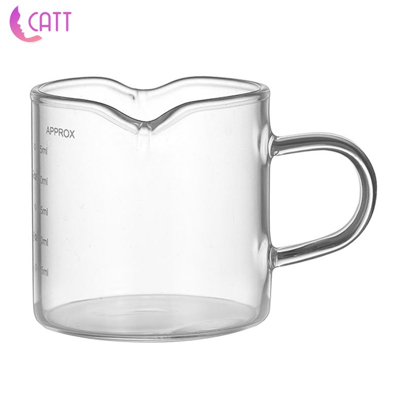 1 [Dadada1] Set 2 Cốc Thủy Tinh Đong Sữa Cà Phê Trà Có Tay Cầm
