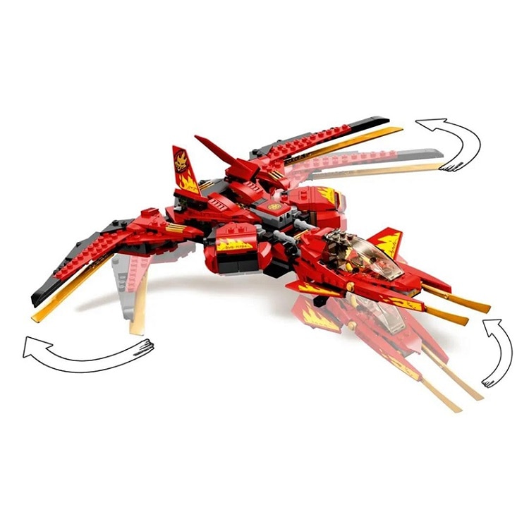 Lắp Ráp mô hình 4027 Ninjago Legacy Kai Fightar 536pcs Kay's Flame Fighter 71704