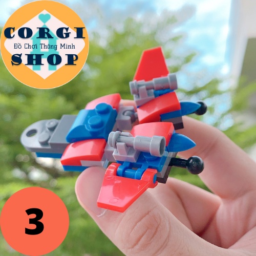 Đồ Chơi Lego Lắp Ghép Người máy Từ 10 Xe, Máy Bay Nhỏ, 10 Trong 1, Chất Liệu Nhựa ABS