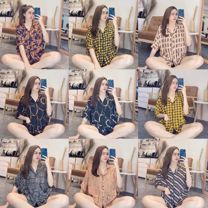 Đồ bộ Pijama - Form cánh dơi quần cộc cao cấp ❤️