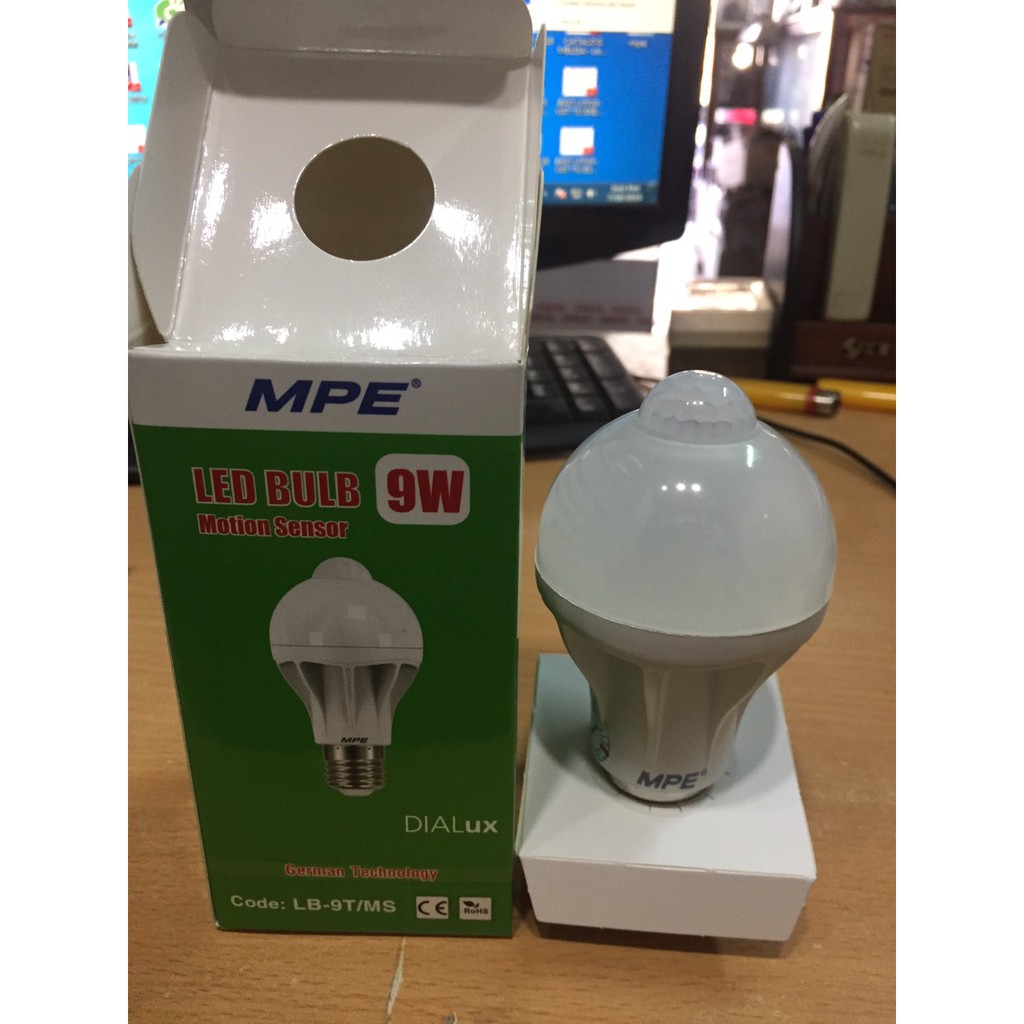 BÓNG ĐÈN LED CẢM BIẾN CHUYỂN ĐÔNG,CẢM ỨNG CHUYỂN ĐỘNG MPE 9W