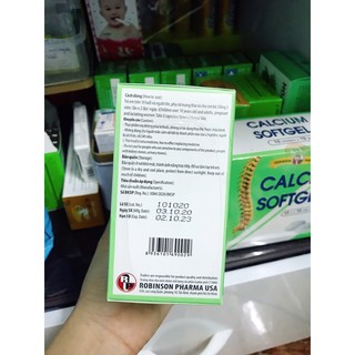 Calcium softgel hộp 100 viên