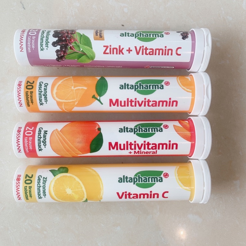 Viên Sủi Mivolis Vitamin C và các vị khác Hỗ trợ tăng cường hệ miễn dịch - Lọ 20 Viên - Hàng nội địa Đức