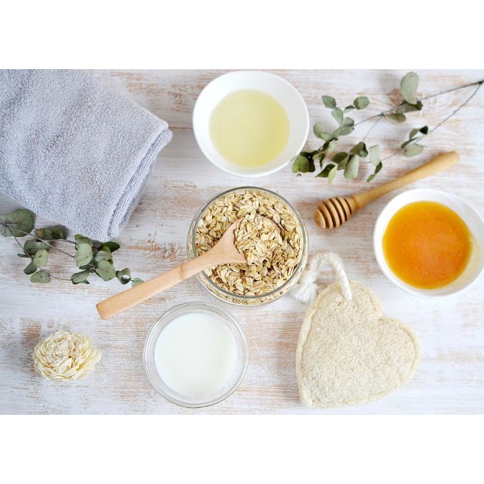 Bột yến mạch dưỡng trắng da nhả nắng làm mịn màng June Cosmetics