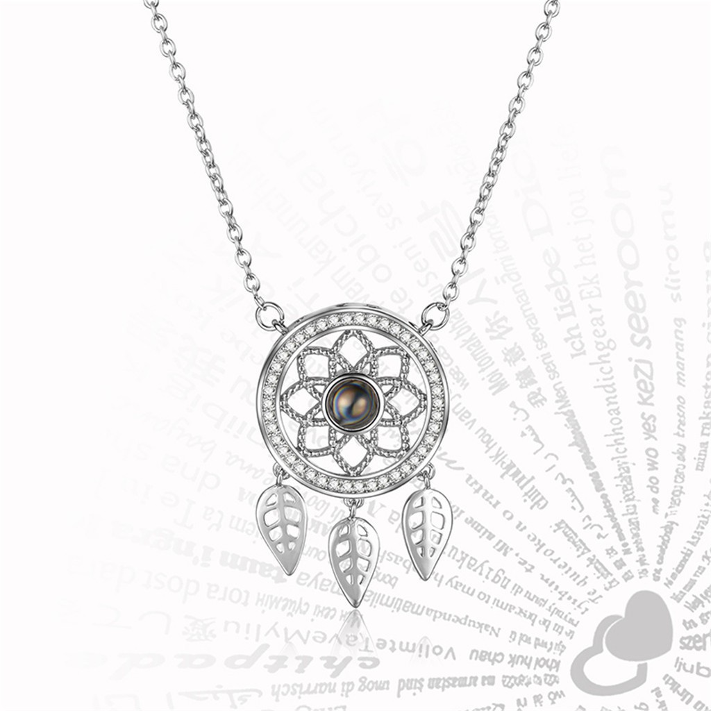 Dây Chuyền Mặt Hình Dreamcatcher 100 Ngôn Ngữ Phong Cách Bohemian