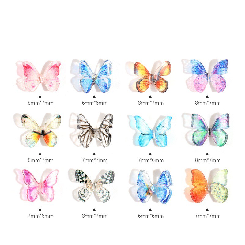 Kit Tròn 24 Mẫu Bướm Trang Trí Móng Tay Làm Nail Cực Xinh - Vani Store [KIRA0051]
