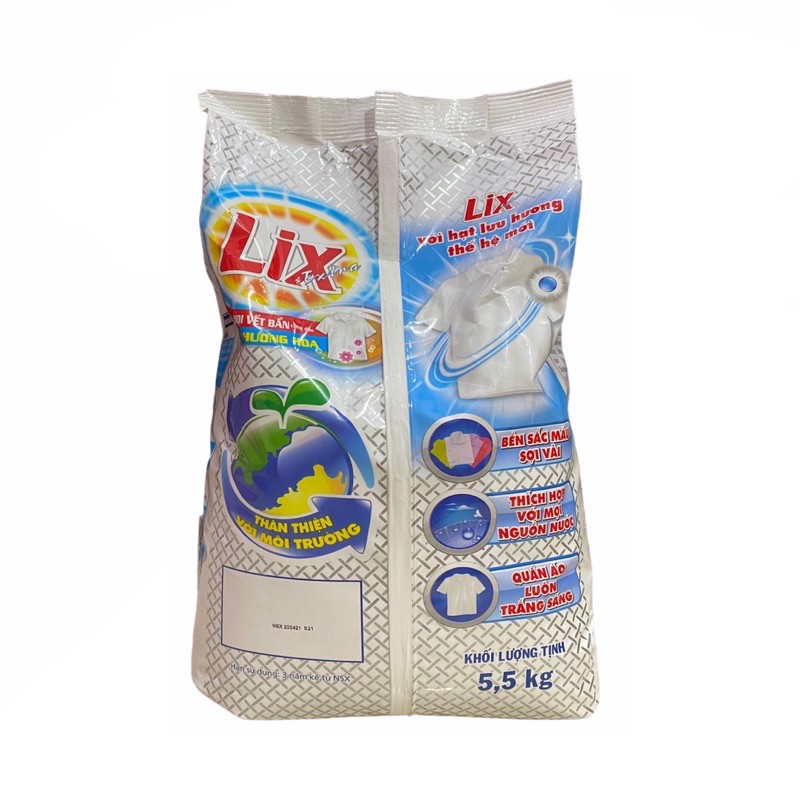 Bột giặt Lix Extra hương Hoa 5.5Kg