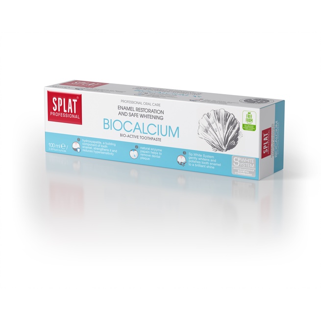 Kem Đánh Răng Bảo Vệ Men Răng SPLAT Biocalcium Professional Giảm Hình Thành Mảng Bám Và Đánh Bóng Men Răng 100ml