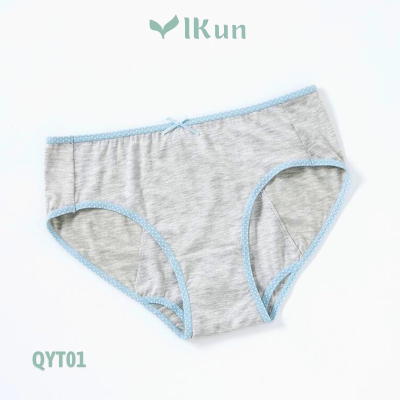Quần lót nguyệt san chu kỳ kinh nguyệt IKUN quần chip cho bạn gái chất cotton thiết kế 2 đáy chống tràn tốt - QYT01