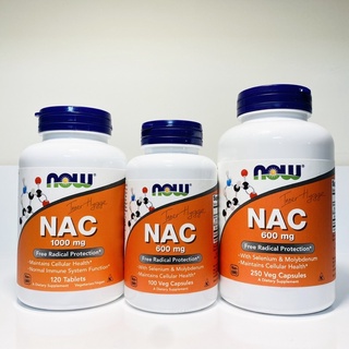 Giải độc gan NOW NAC 600mg, 1000mg phục hồi chức năng phổi, thận, thanh lọc cơ thể, detox bảo vệ gan N Acetyl Cysteine