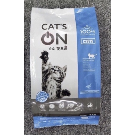 [TÚI CTY 1KG]Thức ăn hạt Cat On nhập khẩu từ Hàn Quốc cho Mèo yêu