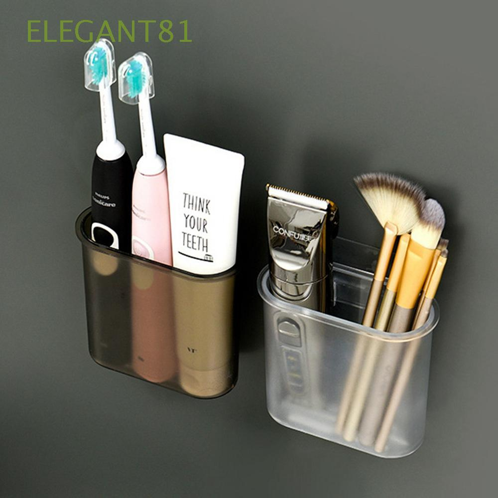 Giá Đỡ Bàn Chải Đánh Răng / Cốc Sắp Xếp Gọn Gàng Gắn Tường Phòng Tắm / Nhà Vệ Sinh Có Giác Hút Nhiều Màu Sắc