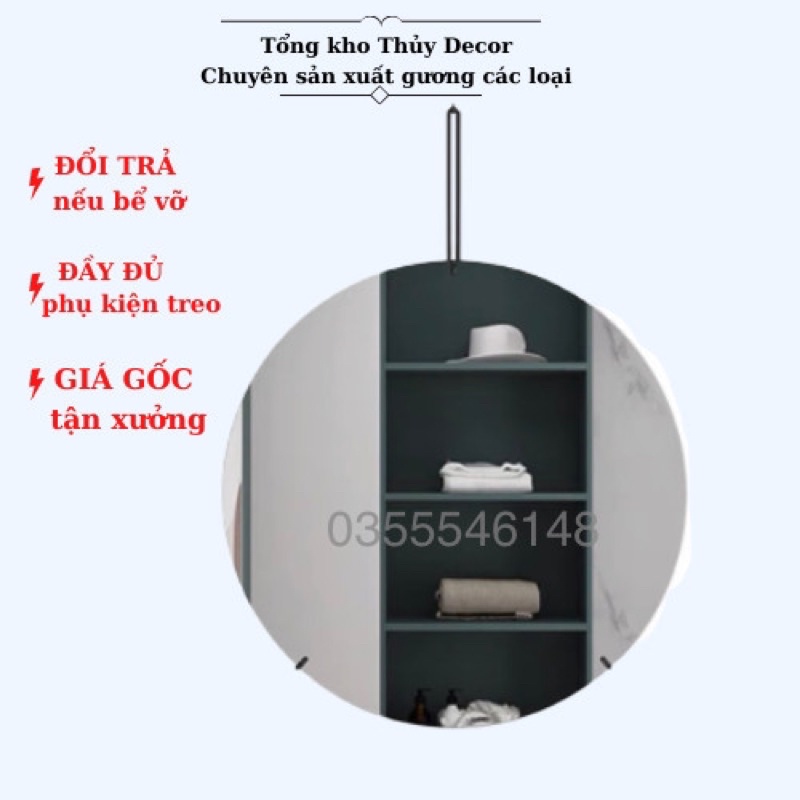 Gương treo không viền ❌𝐇𝐚̀𝐧𝐠 𝐜𝐨́ 𝐬𝐚̆̃𝐧 ❌ gương decor phòng siêu xinh