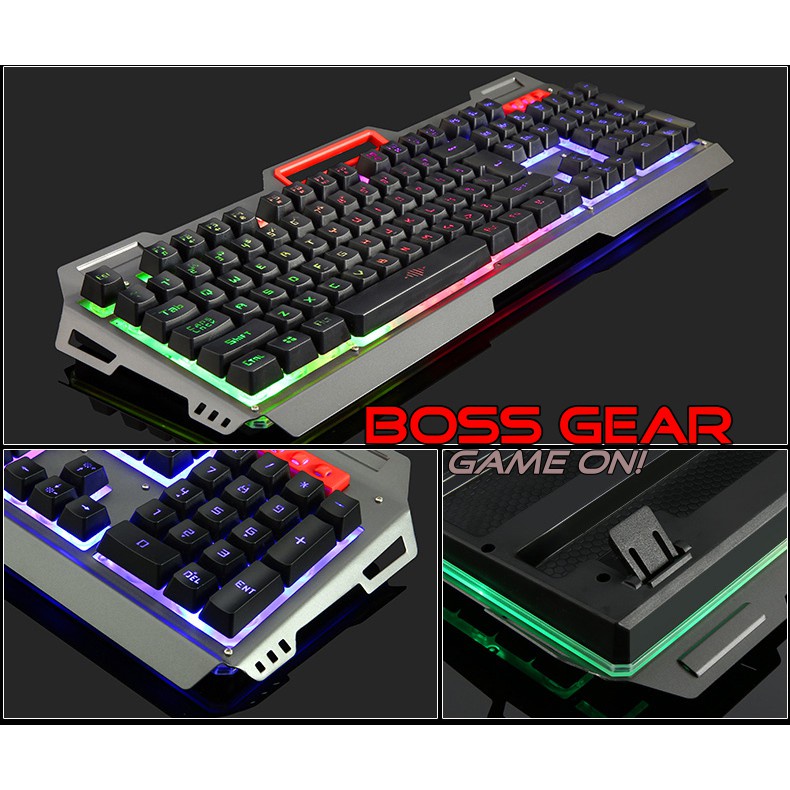 Bàn Phím Giả Cơ Chuyên Game V10 Có LED Đủ Màu Viền Kim Loại Phổ Biến Phòng Net Gamer Chuyên LOL/PUBG -DC3329