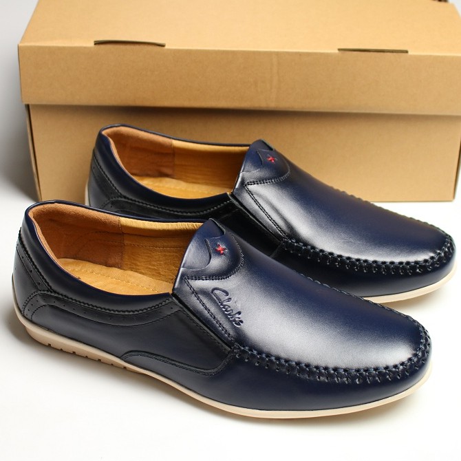 Giày Lười Da Bò Nam Clarks . Giày Mọi Hàng Việt Nam Xuất Khẩu (CL.01)