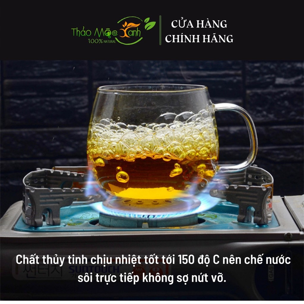 Cốc Pha Trà Thủy Tinh Có Lõi Lọc Cao Cấp 300ml Mã 02