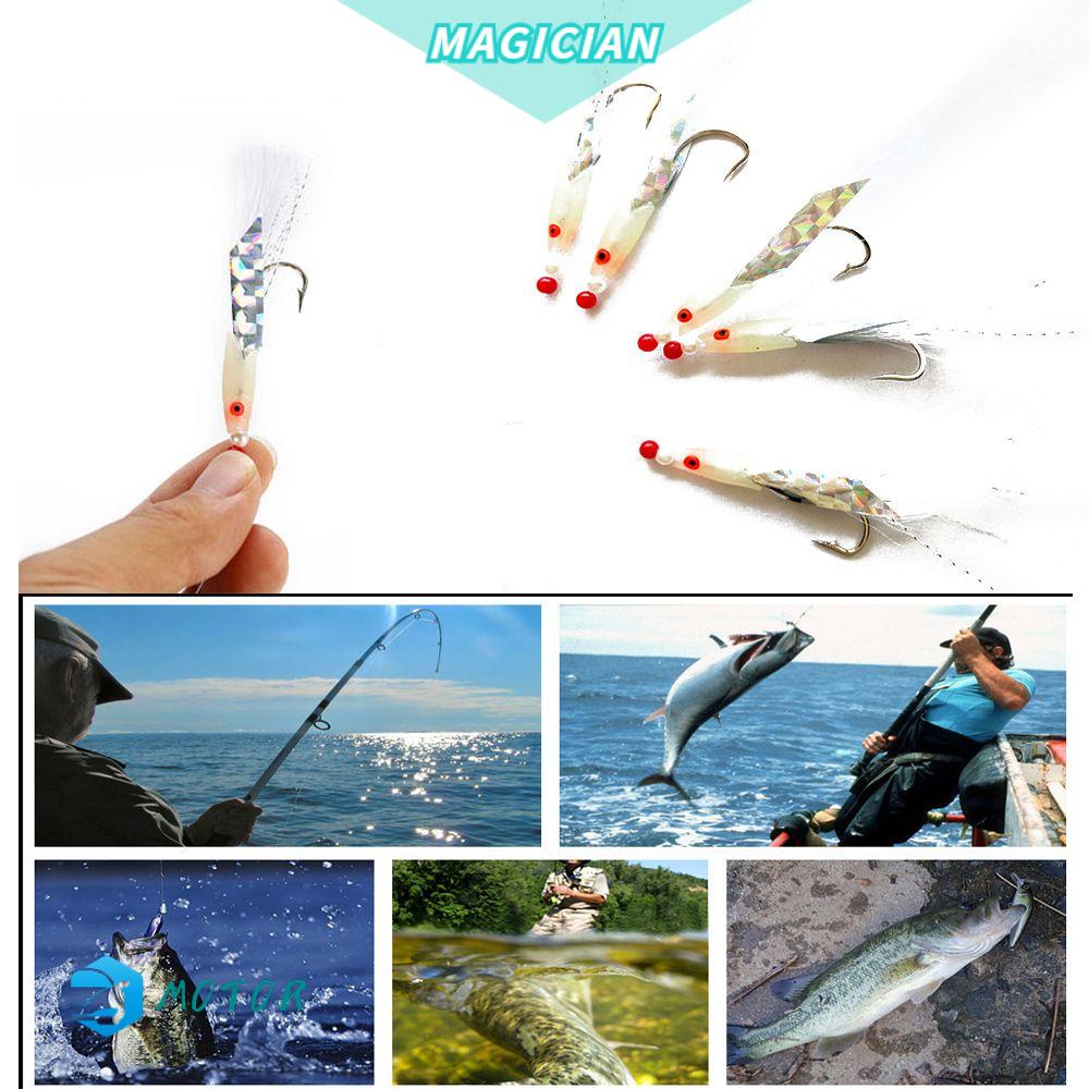 Bộ 5 Móc Câu Phát Sáng Bằng Thép Carbon Chất Lượng Cao