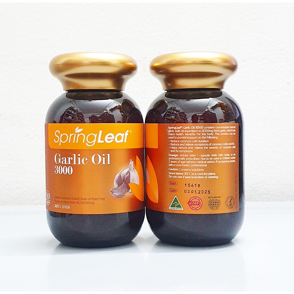 Tinh dầu tỏi Garlic Oil 3000mg của hãng Spring Leaf từ Úc chai 360 viên