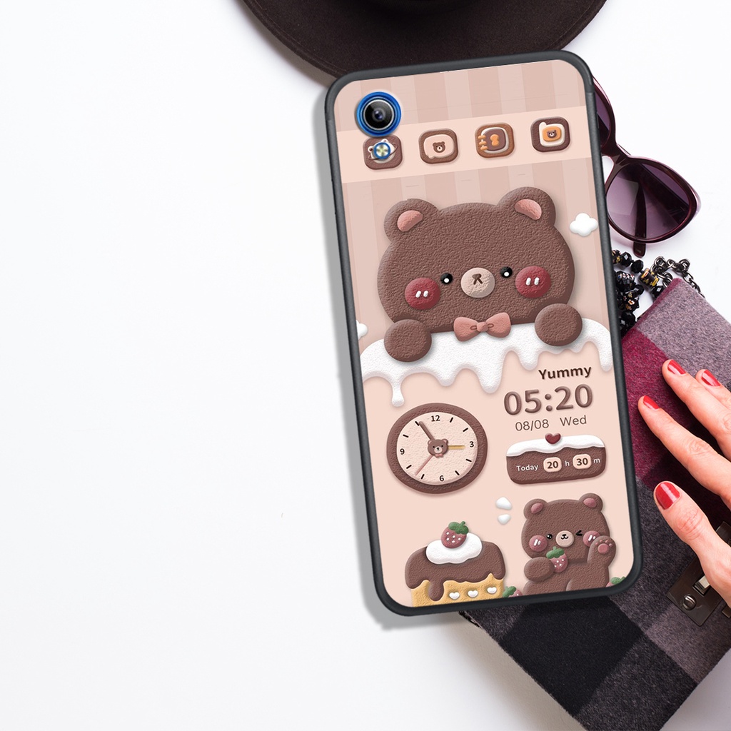 Ốp Lưng  VIVO Y30 - Y50 - Y51 - Y91C  - Y93, In Hình Gấu Chocolate đáng yêu.