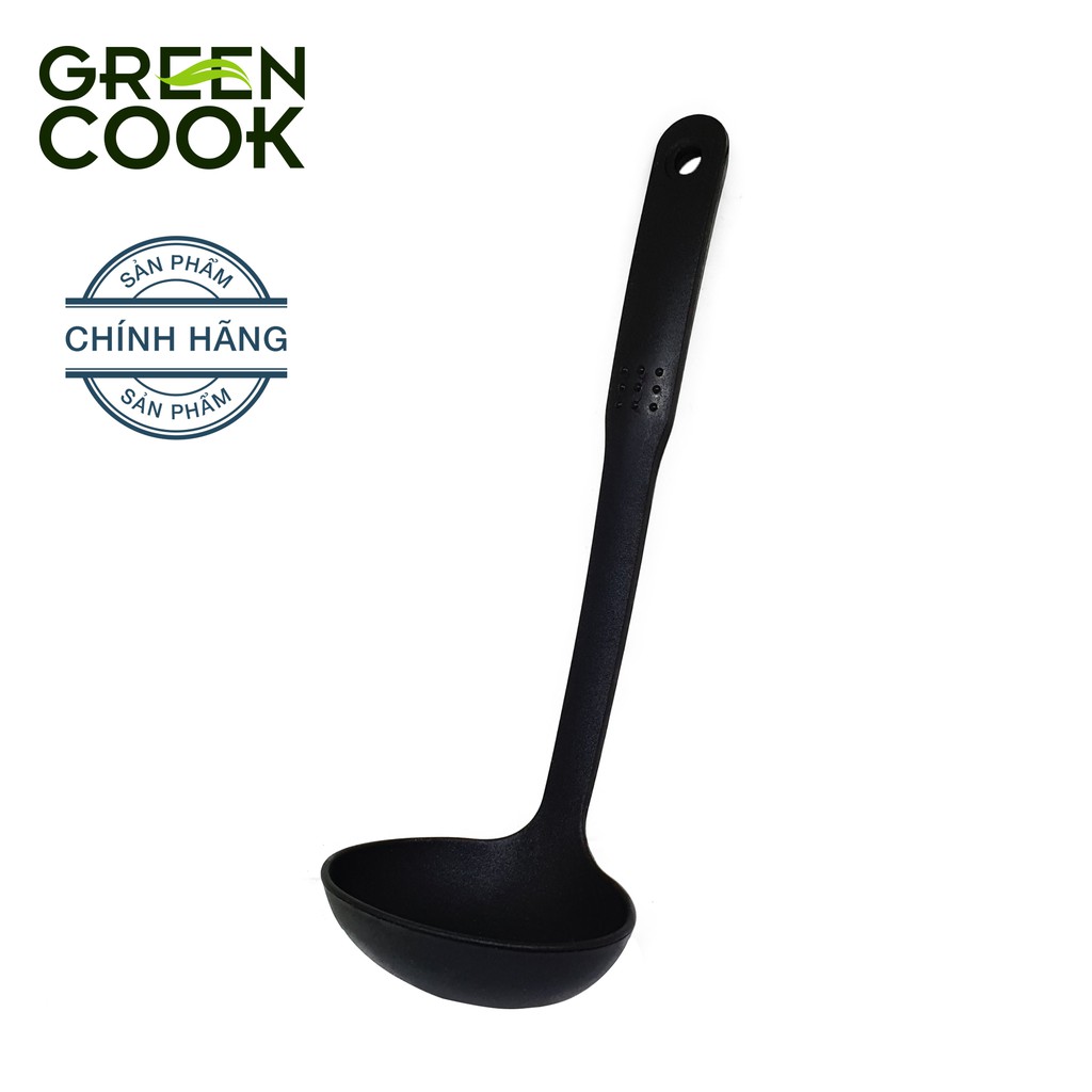 Bộ 6 món vá sạn nhựa nấu ăn Green Cook chất liệu PA66 an toàn sức khỏe