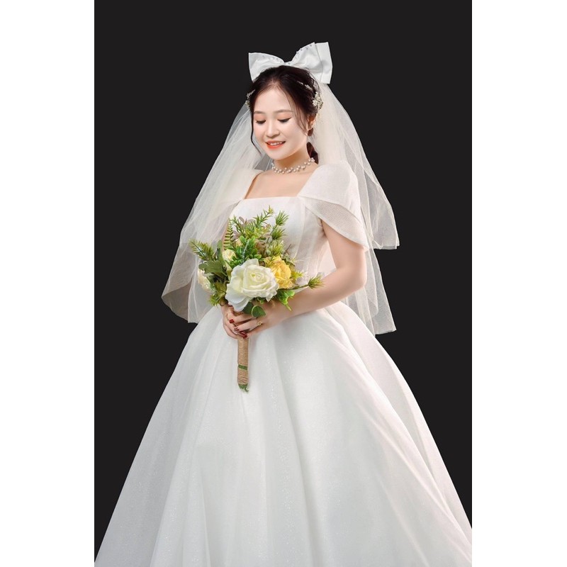 Váy cưới cao cấp màu  trắng