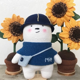 Gấu We Bare Bears móc len handmade