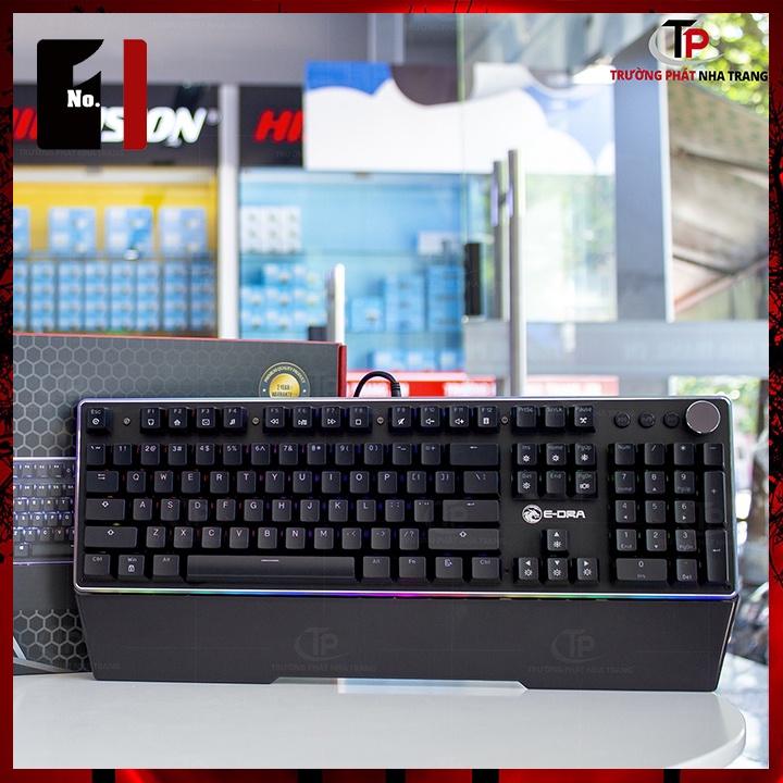 Bàn Phím Cơ Gaming Máy Vi Tính E-Dra EK308 Plus Led RGB Bàn Phím Dây Game Thủ Chuyên Game Laptop Pc