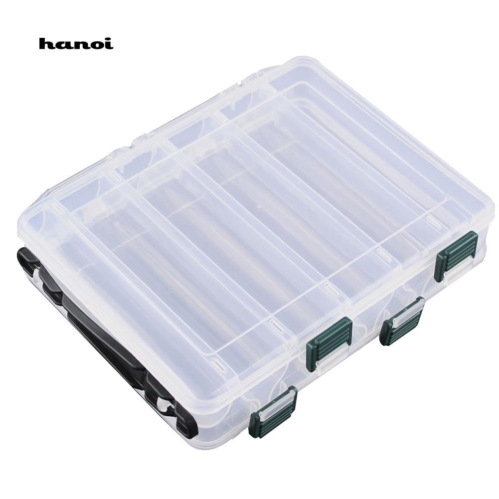 Hộp đựng mồi câu cá thiết kế 2 tầng bằng nhựa PP an toàn tiện dụng