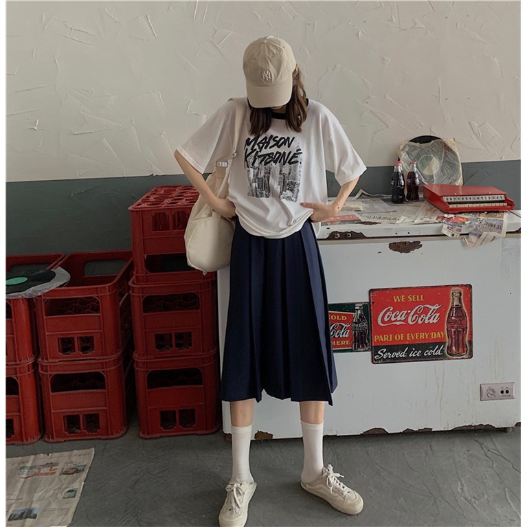 Chân Váy Chữ A Lưng Cao Màu Trơn Xinh Xắn Cho Nữ | BigBuy360 - bigbuy360.vn