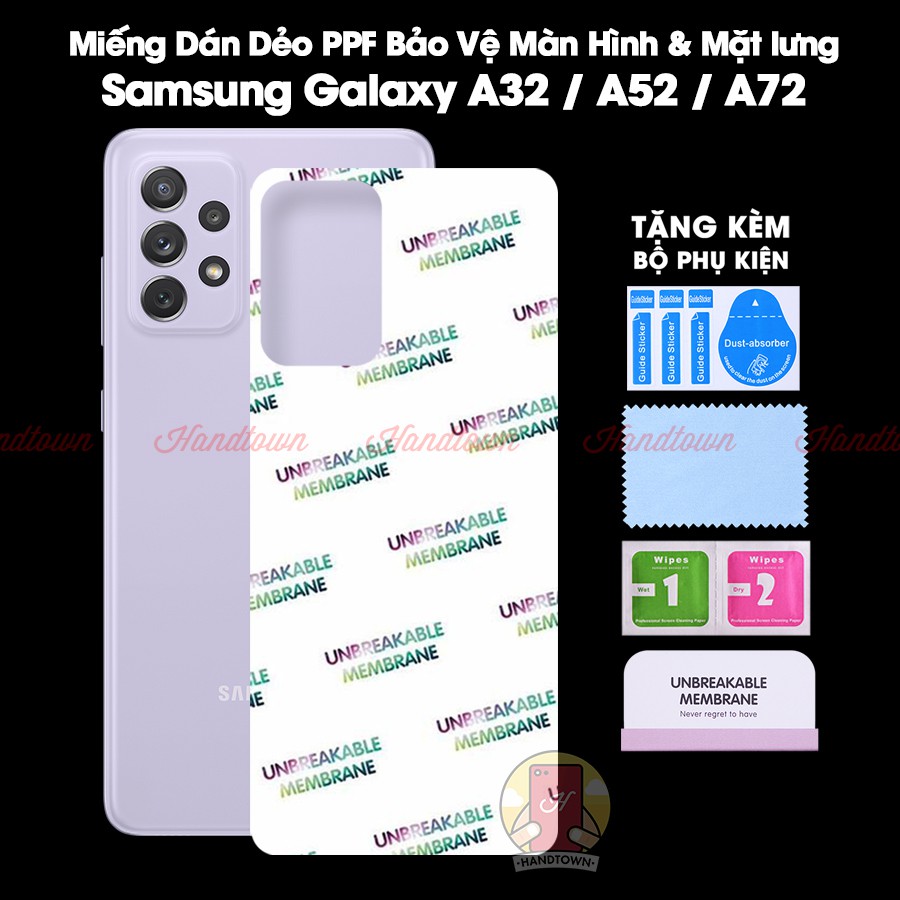Miếng Dán PPF Mặt Lưng Samsung Galaxy A32 A52 A72 4G 5G Kính Cường Lực Dẻo Vân Cá Sấu / Hiệu Ứng Cầu Vồng / Trong Suốt