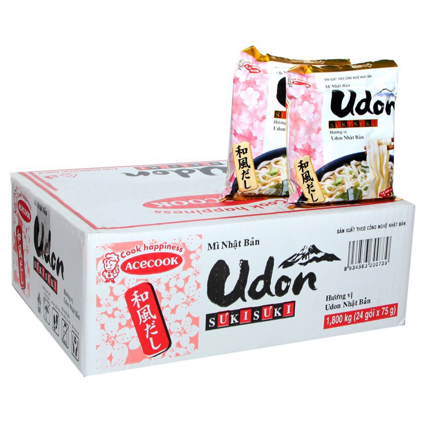 THÙNG 24 GÓI MÌ UDON SƯKISƯKI NHẬT BẢN 75G