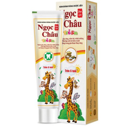 Kem đánh răng dược liệu Ngọc Châu Trẻ Em hương dâu