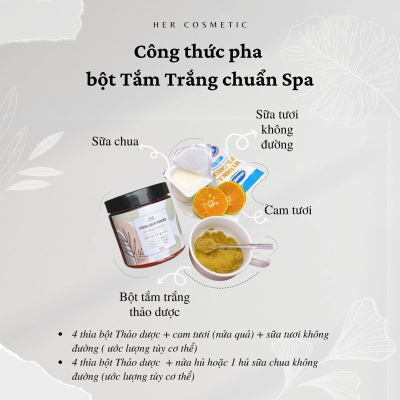 BỘT TẮM TRẮNG TOÀN THÂN CHUẨN SPA - HER COSMETIC | BigBuy360 - bigbuy360.vn