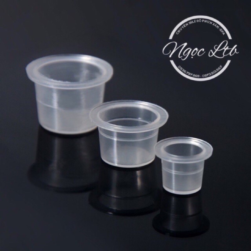 Chum Nhựa đựng mực phun xăm (gói~100c)