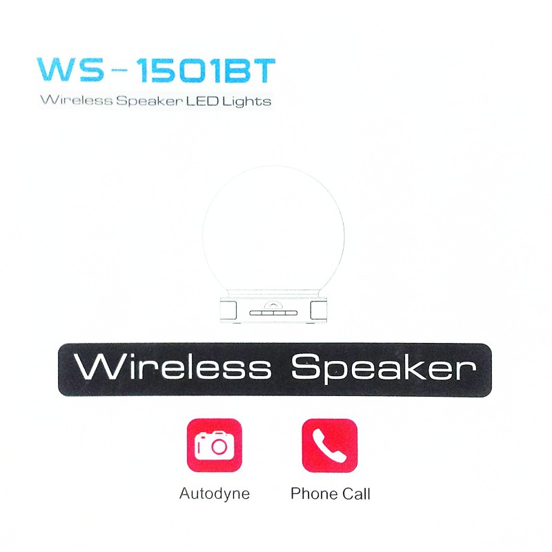 Loa bluetooth WS-1501BT có khe gắn thẻ nhớ và USB