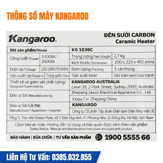 Quạt sưởi gốm Kangaroo KG1036C