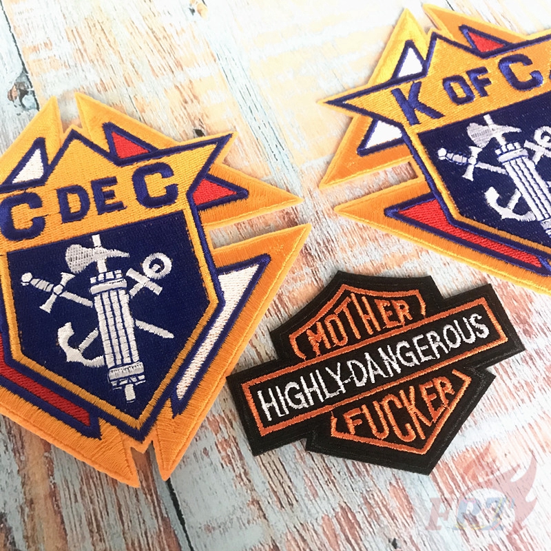 Miếng dán ủi quần áo thêu hình logo độc đáo