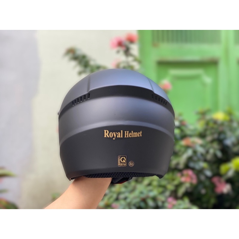 MŨ BẢO HIỂM 3/4 2 KÍNH ROYAL M268 ĐEN NHÁM, TẶNG BỘ LOGO KYT và bảo hành 12 tháng