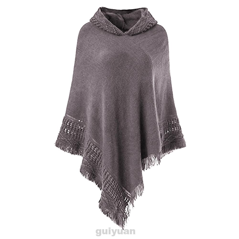 Áo choàng dệt kim phối tua rua thiết kế thanh lịch
 | BigBuy360 - bigbuy360.vn