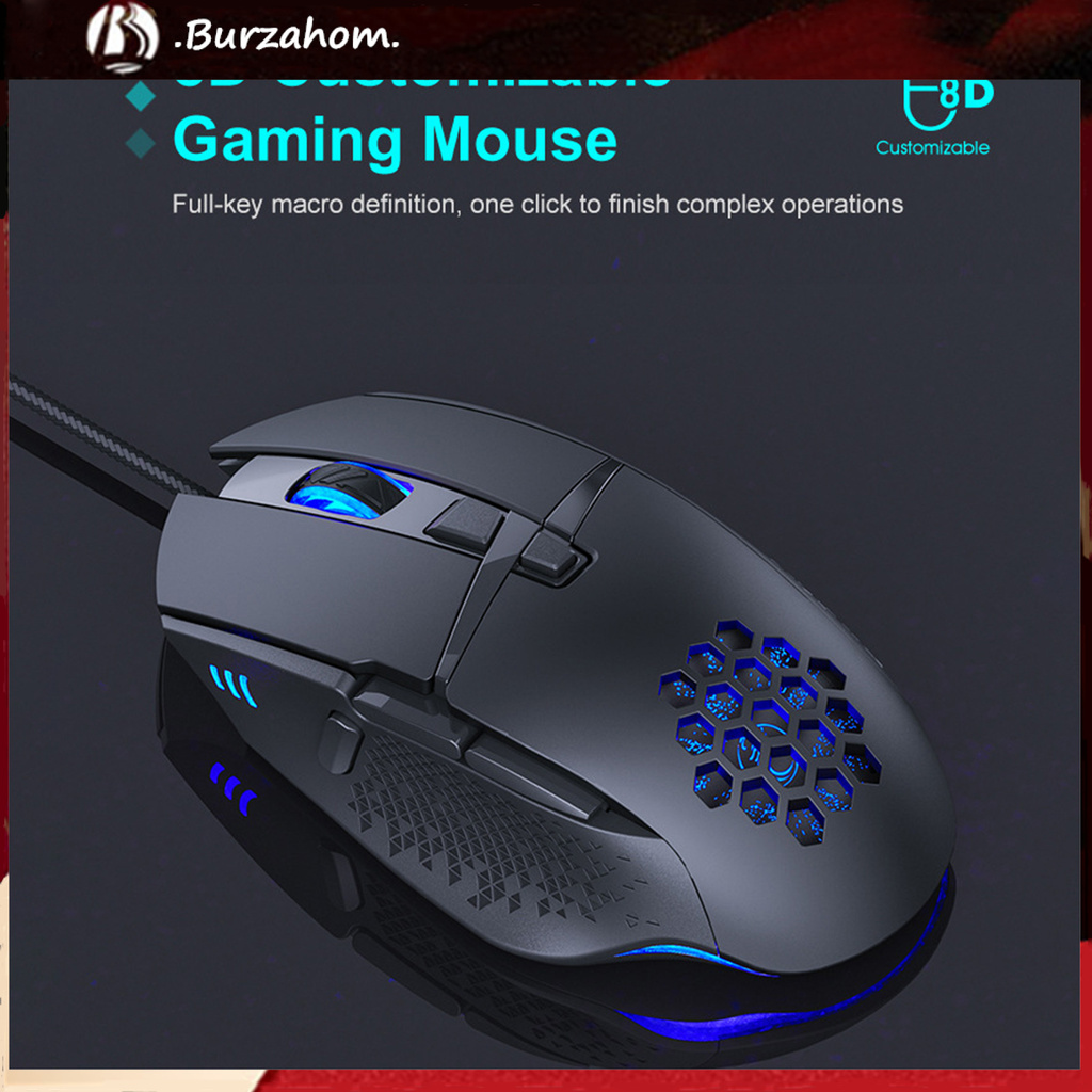 Chuột Gaming Mimice T90 Phát Sáng 8 Nút 7200dpi Cao Cấp