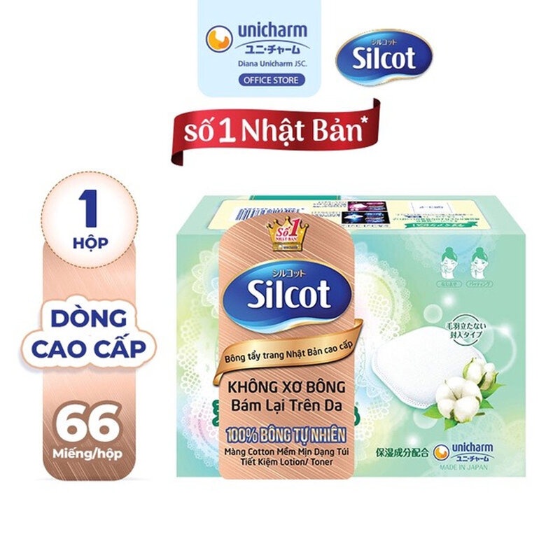 Bông Tẩy Trang Cao Cấp Silcot Soft Touch Premium Cotton 66 Miếng - Hasaki - Sản phẩm chính hãng