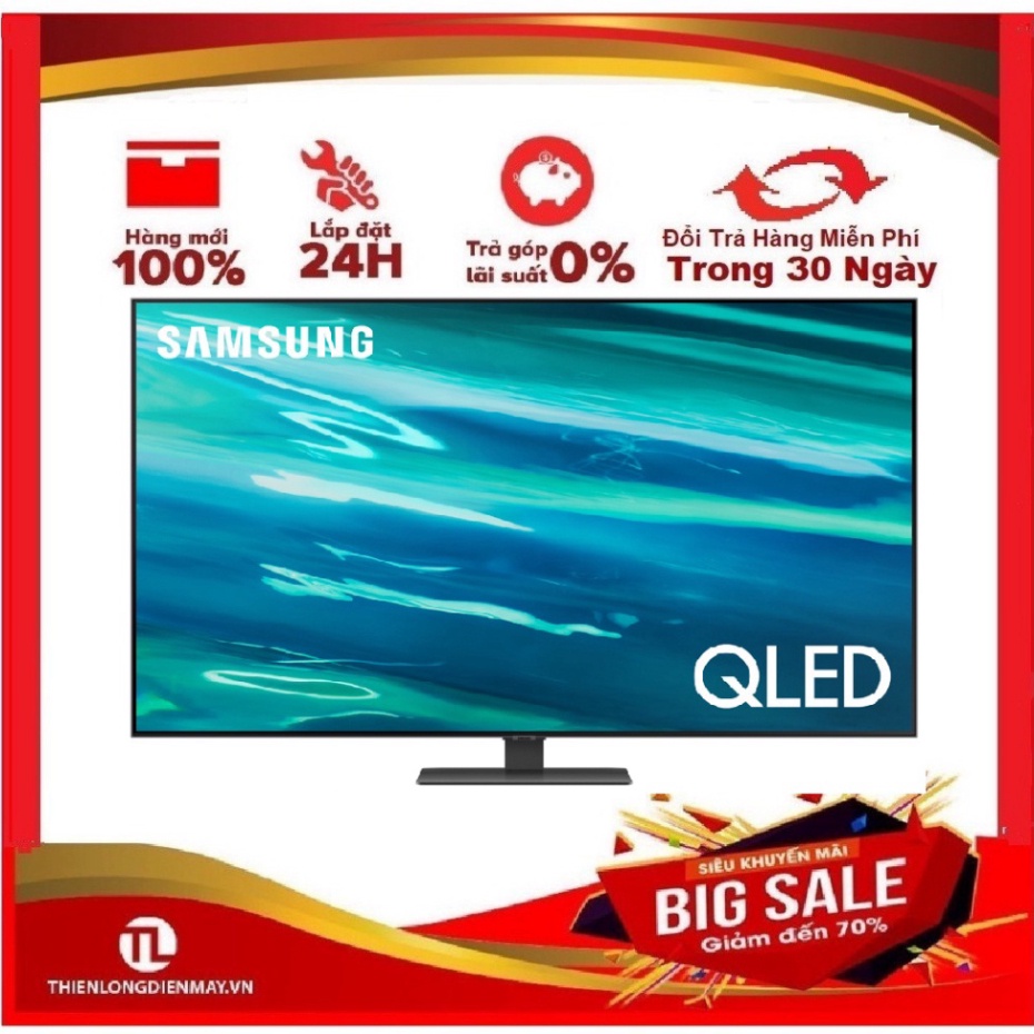 QA55Q80AA- MIỄN PHÍ CÔNG LẮP ĐẶT - Smart Tivi QLED 4K 55 inch Samsung QA55Q80A Mới 2021