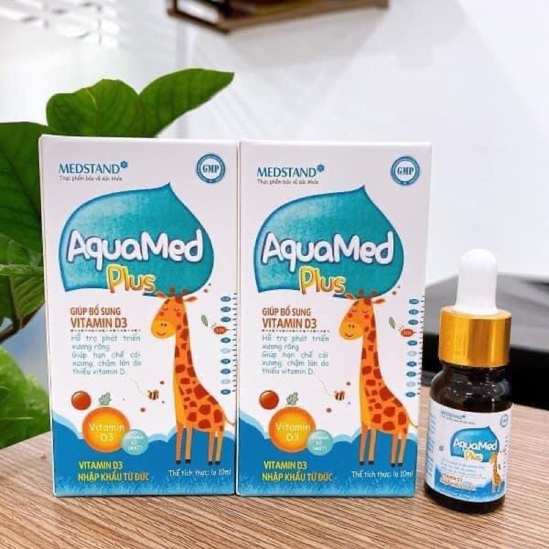 Vitamin D3-K2,MK7 Aquamed plus nhỏ giọt tăng chiều cao, ngủ ngon giấc cho trẻ sơ sinh