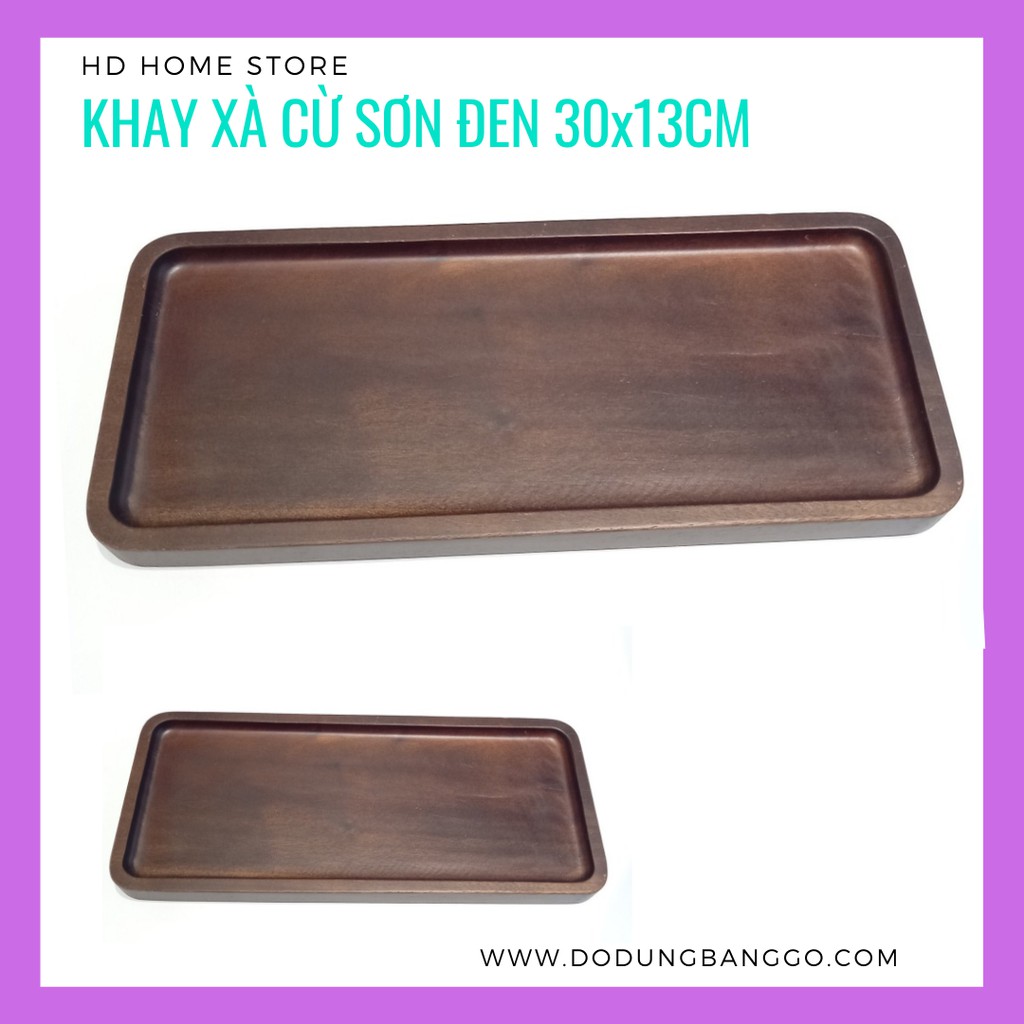 [ HOTT] - Khay xà cừ sơn đen cách điệu 30x13cm - còn hàng