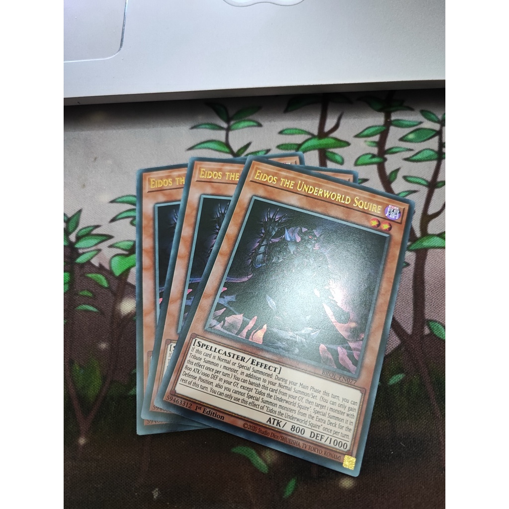 [Yugioh Funny Shop] 1 lá thẻ bài Eidos the Underworld Squire - BROL-EN077 - Ultra Rare 1st Edition