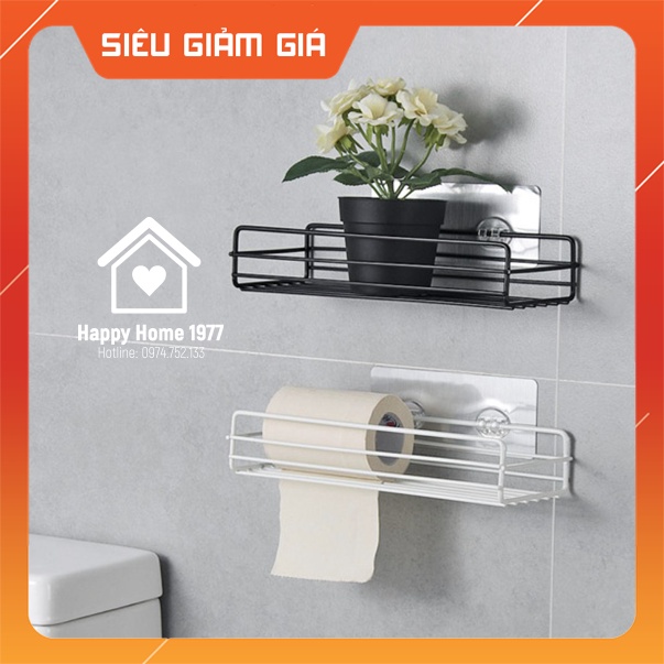 [HSP116] Kệ sắt dán tường [Ảnh thật] [CÓ SẴN đa dụng, có móc treo tường Happy Home 1977